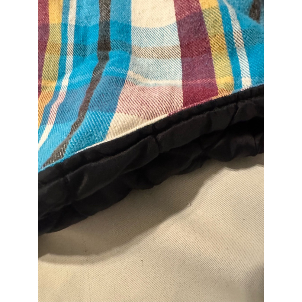 Vintage Dakota Plaid Flannel Shirt Trucker Jacket Size XL Blue Shacket 90s - Picture 3 of 4